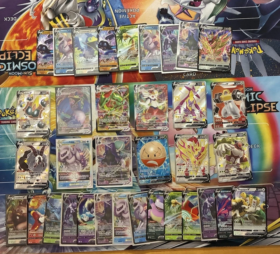 Pokemon Card Lot Full Art Alt Art Fire Rayquaza Palkia Zamazenta 36 Cards - Image 1 of 2