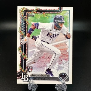 2025 Topps Holiday Chandler Simpson Rookie #H38 Tampa Bay Rays - Picture 1 of 2