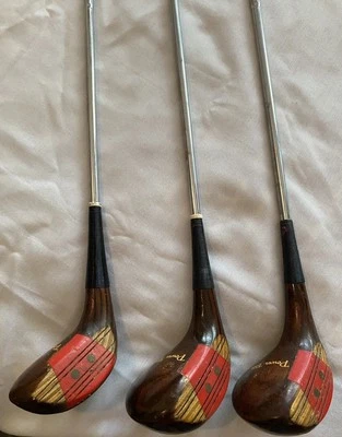 Wood Power Bilt H B Golf Clubs Steel Shaft #1 #3 #5 - Image 1 of 4
