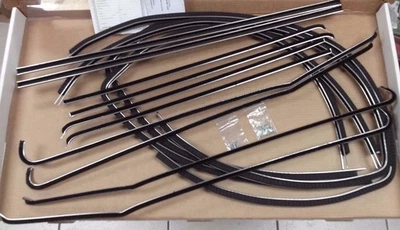 1955-1957 CHEVROLET BELAIR 2DR SEDN DELUXE DOOR WINDOW FELT RUN CHANNEL SEAL KIT - Image 1 of 4