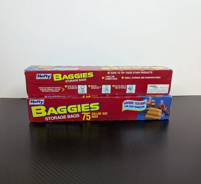 *Leer* Lote de 4 bolsas de almacenamiento pesadas vintage de 1 galón con lazos giratorios 75ct (300 en total) Foto 1 de 4