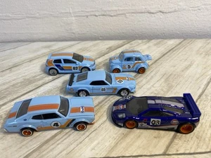 Hot Wheels 2018 Car Culture Gulf Set of 5 McLaren Laurel Mustang Fiat Golf - Picture 1 of 7