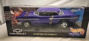 Hot Wheels Custom ‘57 Chevrolet Collectibles 1:18 Diecast Car Purple - Picture 1 of 3