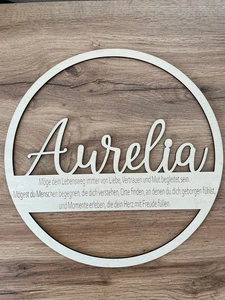 Taufgeschenk Geburtsgeschenk Kindername Holz Spruch Personalisierbar - Bild 1 von 1
