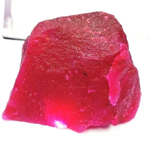 Uncut Red Rough 5000 Ct Natural 1 Kg Red Ruby Rough CERTIFIED Loose Gemstone - Picture 1 of 7