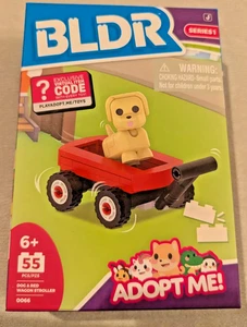 Neu BLDR Adopt Me Hund und roter Wagen Kinderwagen virtueller Artikelcode Serie 1 Nr. 0066 - Bild 1 von 2