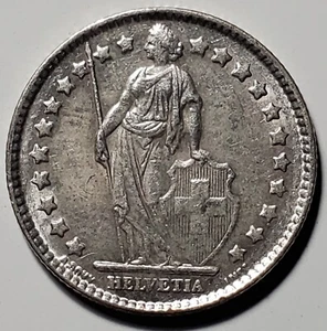 1963 B SWITZERLAND Franc Fine Silver KM 24 FREE USA SHIPPING - Picture 1 of 2