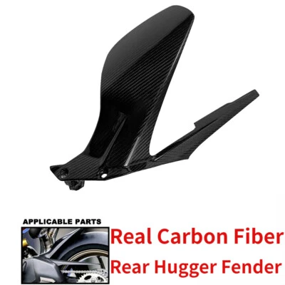 Carenado de guardabarros trasero de fibra de carbono real para Panigale V4 2018-2022 2023 Foto 1 de 4