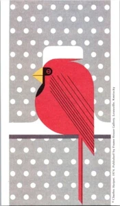 Coole Cardinal von Charles Harper Karte von Bird Watchers Digest 6 Zoll x 3,5 Zoll - Bild 1 von 2