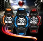 Waterproof Mens Boy's Digital LED Quartz Alarm Date Sports Silicone Wrist Watch
