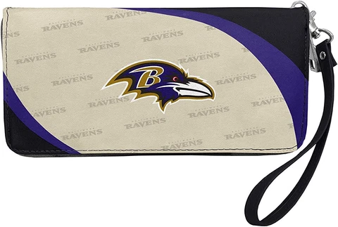 Baltimore Ravens NFL Women's Curve Zip Organizer Wallet / Purse Cover