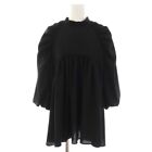 Enfold 23Aw Gather Pullover Blouse Stand Neck 3/4 Sleeves 38 M Black /Yt
