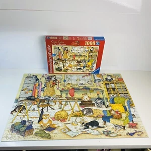 Rompecabezas Ravensburger Jane Smith Crazy Cats Craft Room 1000 piezas - Completo - Imagen 1 de 21