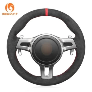 Cubierta de volante Alcantara para Porsche 911 991 Boxster 981 Panamera J - Imagen 1 de 20