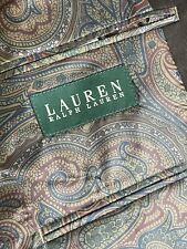 Lauren Ralph Lauren Mens Blazer 40S Faux Suede Brown Paisley Sport Coat