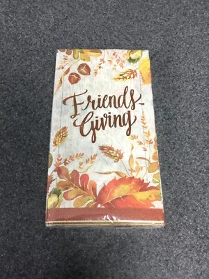 Creative Converting Guest Napkin 3 Ply Fall Thanksgiving Friends Giving 16 M53B - Image 1 of 2