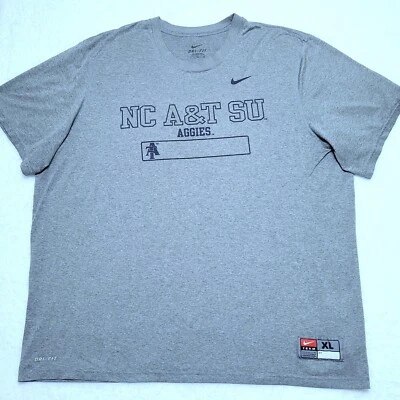 TEAM ISSUED Nike Dri-Fit North Carolina A&T Aggies gray T-shirt Men's XL - Image 1 of 4
