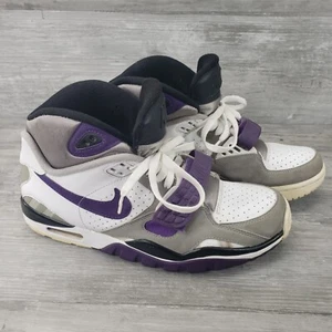 Nike Air Trainer SC 2 Mid Trainers Blanco Gris Púrpura 443575-101 Talla 8.5 - Imagen 1 de 11
