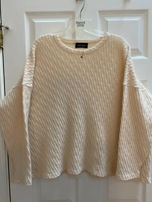 Eskandar O/S слоновой кости бриллиант Trellis узор 100% кашемир свитер $2795 - Изображение 1 из 4