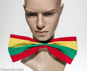Disfraz de payaso con moño rojo verde y amarillo de gran tamaño - Imagen 1 de 1