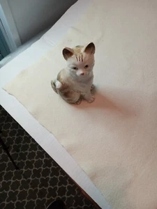 Blanco y Bronceado, Estatuilla de Gato, JAPÓN, 7,0 pulgadas de Alto, BONITO, ver fotos - Imagen 1 de 11
