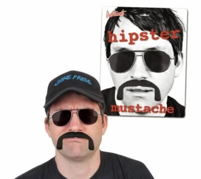Hipster Horseshoe Mustache Funny Roleplay Realistic Acting Costume Accessory - Image 1 of 3