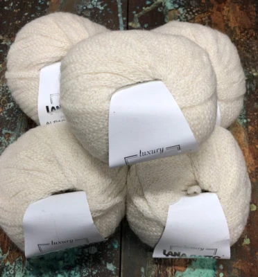 Лот из 5 Lana Gatto крем альпака супер тонкий пряжи 50 г/70 м каждый #7607 - Изображение 1 из 3