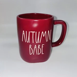 Rae Dunn AUTUMN BABE Burgundy Mug Thanksgiving Fall Sweater Weather - Picture 1 of 6