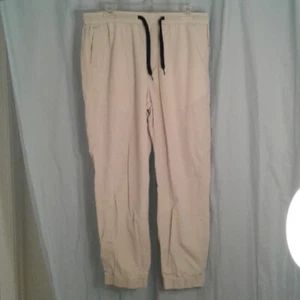 Paper Denim & Cloth XL Men's Pants Joggers Beige Elastic Drawstring - Picture 1 of 13