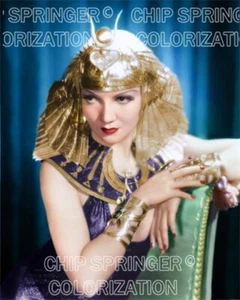 CLAUDETT COLBERT en CLEOPATRA #1 | Hermosa coloración 8x10 por Chip Springer - Imagen 1 de 1