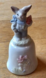 Adorable Vintage Easter Bunny Ceramic Bell. BEAUTIFUL DETAIL. LOVELY CONDITION - Picture 1 of 14