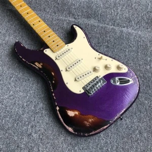Heavy relic ST chitarra elettrica ged hardware finitura nitro colori viola - Foto 1 di 12