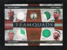2009 Absolute Memorabilia Team Quads Materials /10 Kevin Garnett Paul Pierce HOF