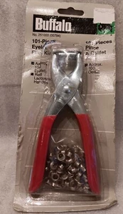 Buffalo Eyelet Pliers Kit With 100 Piece Eyelets NIB 1994 Vintage - Picture 1 of 4