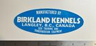 Langley BC -  Birkland Kennels Defunct Dog Training - Vintage Sticker