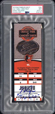 PSA/DNA Angels Mike Trout Signed Autographed 6/27/12 "The Catch" Ticket! AUTO - Image 1 of 4