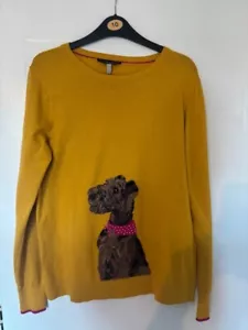 Joules Maglia Top Senape con Logo Cane Tg 12 Indossata Una Volta - Foto 1 di 2