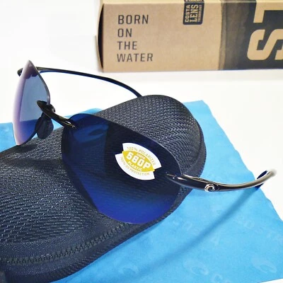 Costa Del Mar West Bay Rimless Polarized Sunglasses-Black/Blue Mirror 580P Lens - Image 1 of 4