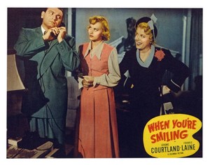 When Youre Smiling Us Lobby Card Frankie Laine Lola Albright Old Movie Photo