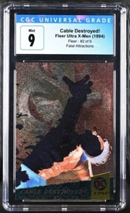 Cable Destroyed! Marvel 1994 Fleer Ultra X-Men Fatal Attractions Foil CGC 9 Mint - Picture 1 of 3