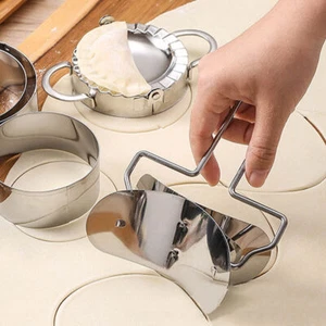 Stainless Steel Dumpling Maker Mould Press Meat Pie Pastry Dough Cutter Tool - Picture 1 of 19