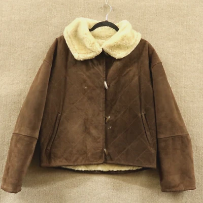 Abrigo de cuero gamuza Marvin Richards para mujer M forro de piel sintética hecho en EE. UU. Toggles Foto 1 de 4