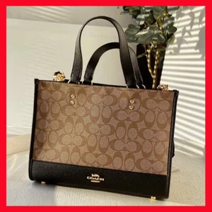 NEW Beaufiful COACH 1955 Dempsey Caryall Tote Leather LtBrown Luxury Handbag NWT - Picture 1 of 11
