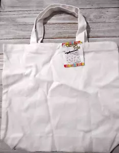 Bolso de Mano Nicole Blanco de Lona de Algodón Resistente Ideal para Manualidades - Imagen 1 de 2