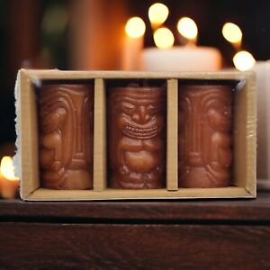 Set of 3 Vanilla Scented Candles TIKI Candles New in Package Handmade in Bali