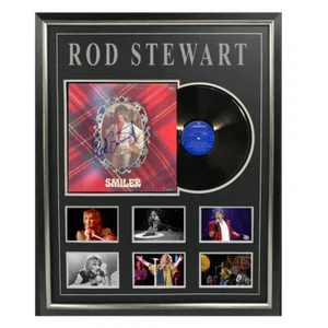 ROD STEWART – SMILER Hand Signed & Framed Album Cover - Bild 1 von 1