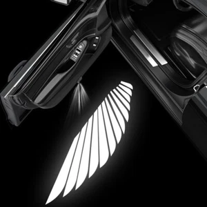 2pcs Angel Wings LED Car Door Welcome Light Atmosphere Lamp Decor Accessories - Picture 1 of 13