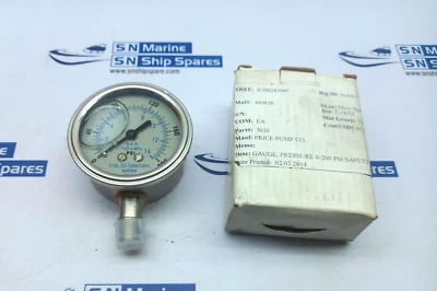 PIC 301LFW-254G Liquid Pressure Gauge 0-200Psi 2-1/2” Dial Price Pump 3030 - Image 1 of 4