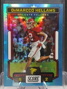 2023 Score DeMarcco Hellams Blue Stars Holo Foil #385 /299 Atlanta Falcons SP - Picture 1 of 2