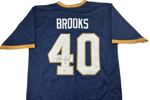 Reggie Brooks Signed Autographed Notre Dame College Football Jersey Beckett COA - Picture 1 of 1